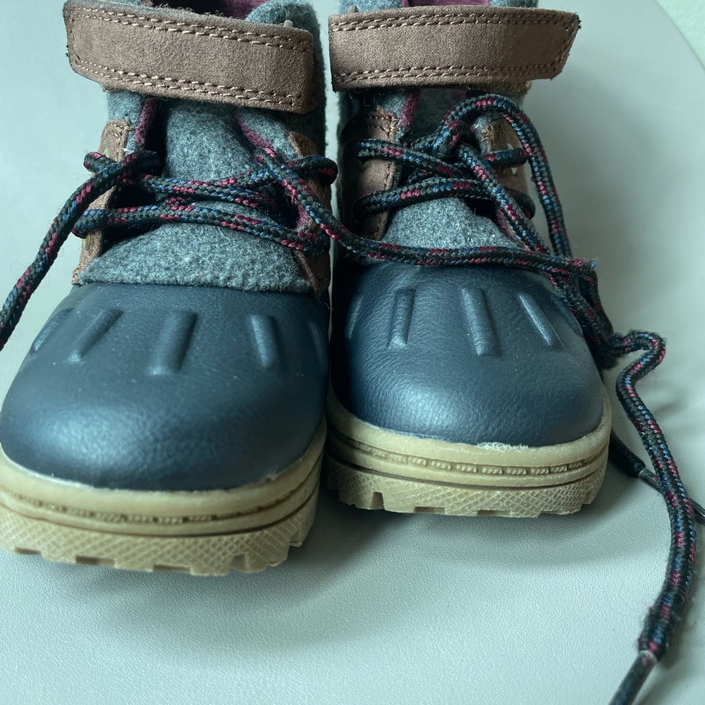 Toddler’s Brown and Gray Boots